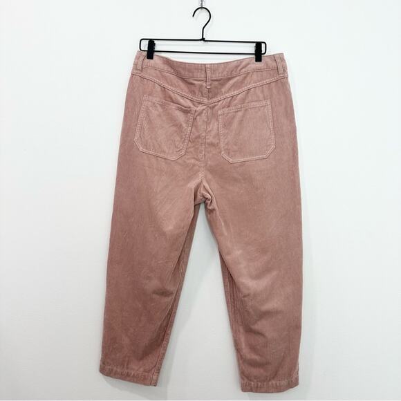 J. Crew High-rise Tapered Corduroy Pant Blush Pink Wide Wale Corduroy size 12 - Picture 3 of 9